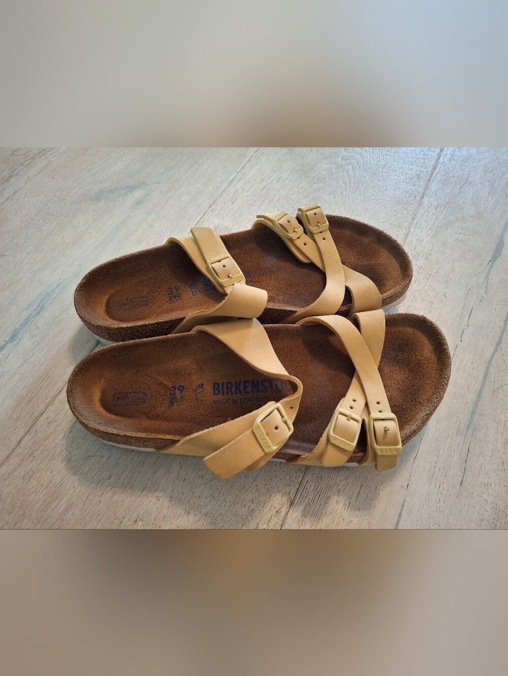 Birkenstock Yellow Franca Strappy Buckle Sandals